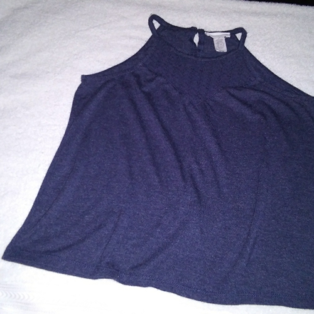 Navy blue crop top
